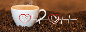 Herzfrequenz einer Kaffeetasse