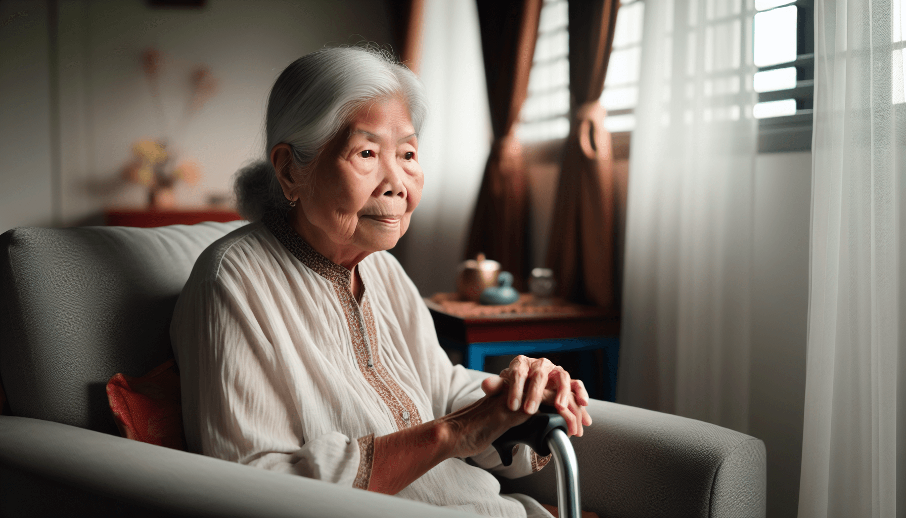Photo d'une personne âgée représentant l'âge comme facteur de risque de complications de la fibrillation auriculaire