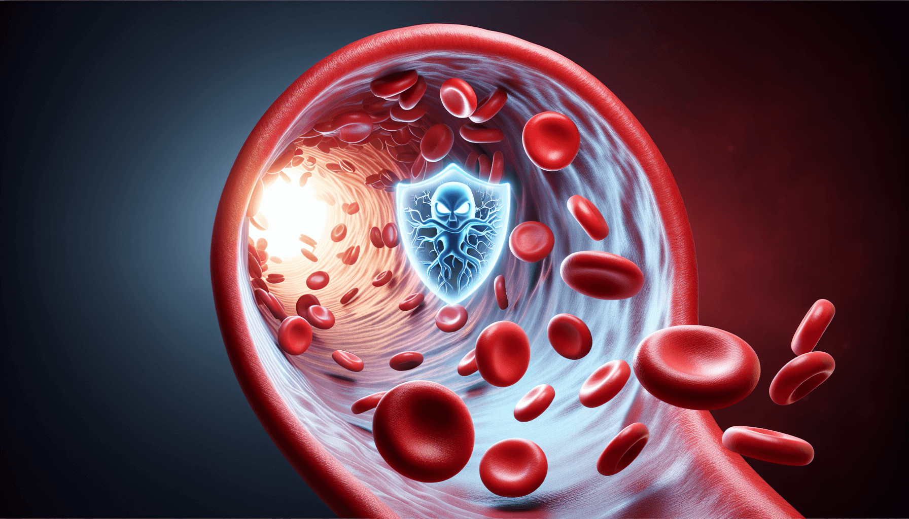 Illustration of blood clot formation