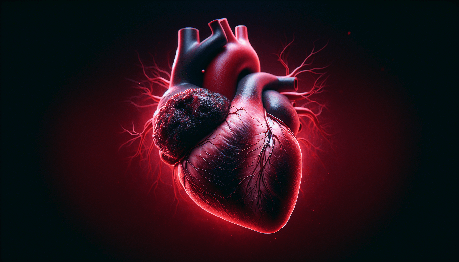 Illustration of heart and blood clot