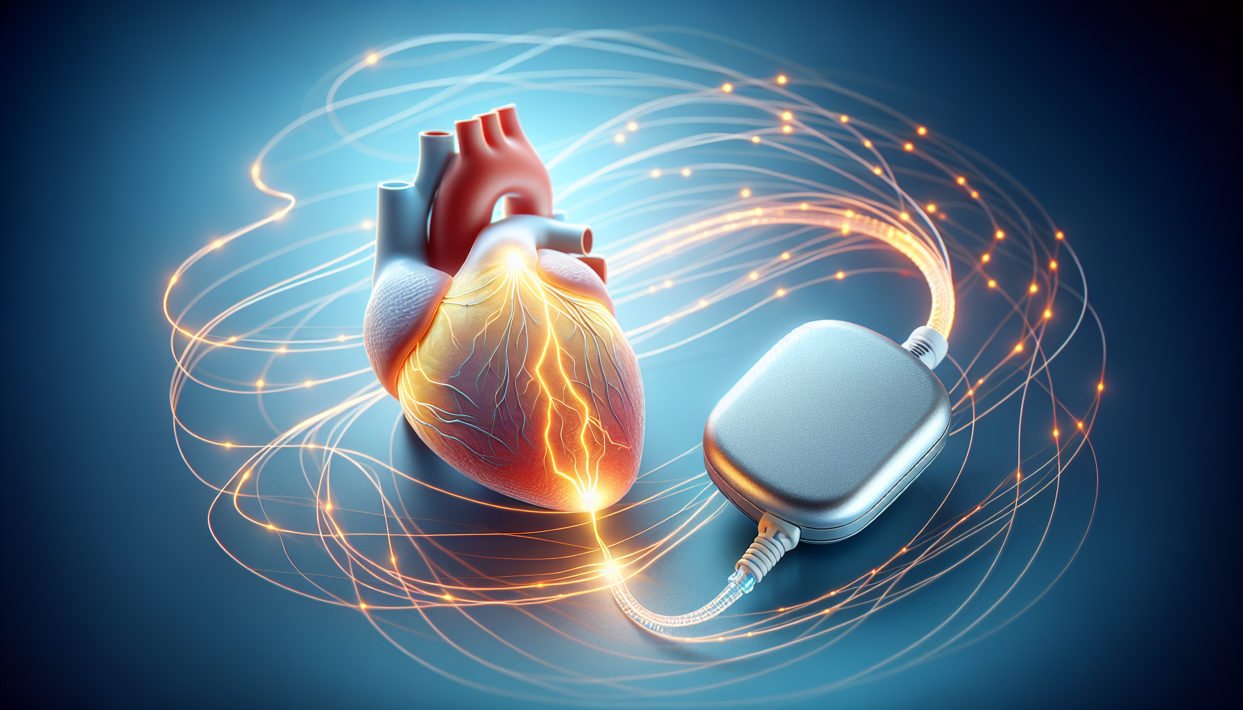 Illustration of a pacemaker functioning.  Does a Pacemaker Help AFib Patients